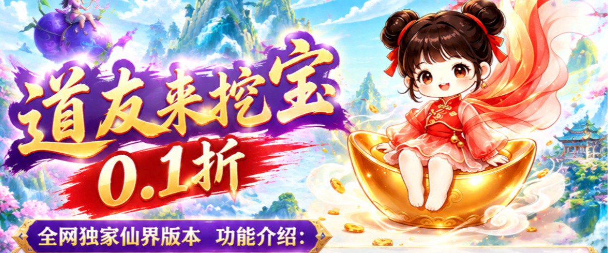 道友来挖宝4.0福利宣传图